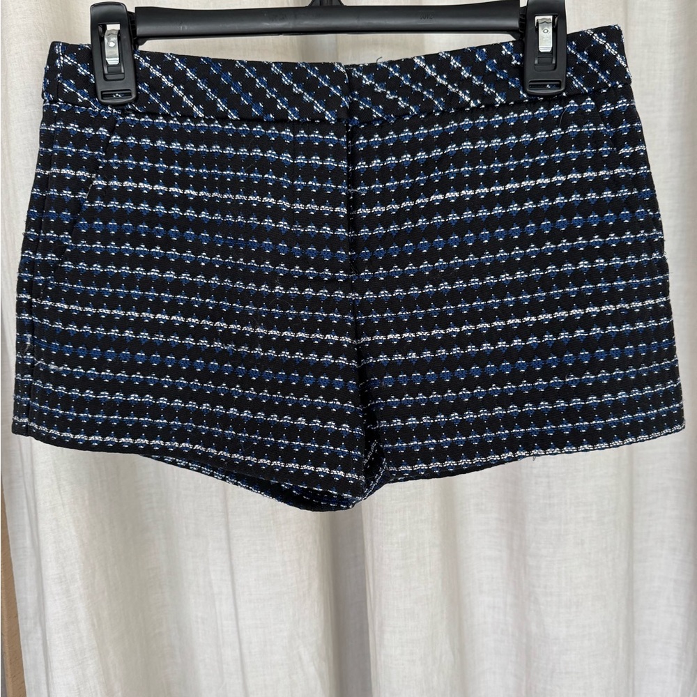 Trina Turk High Waist Black and Blue Shorts